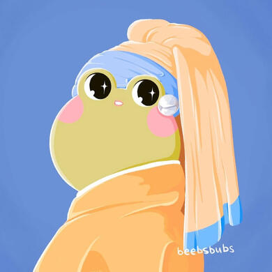 frog with the pearl earring
