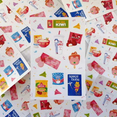 kiwiana sticker sheet